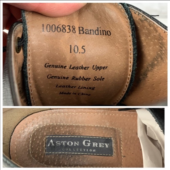 SOLD! Aston Grey Bandino Oxford Dress Shoes - Picture 7 of 8